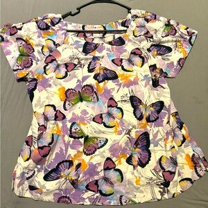 Size large Koi scrub top